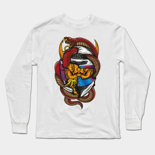 Oni Mask Motorcycle Helmet Long Sleeve T-Shirt